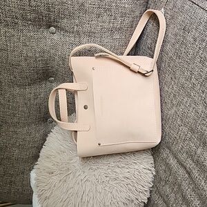 Portland Leather Goods Classic Mini Crossbody Tote (light pink)